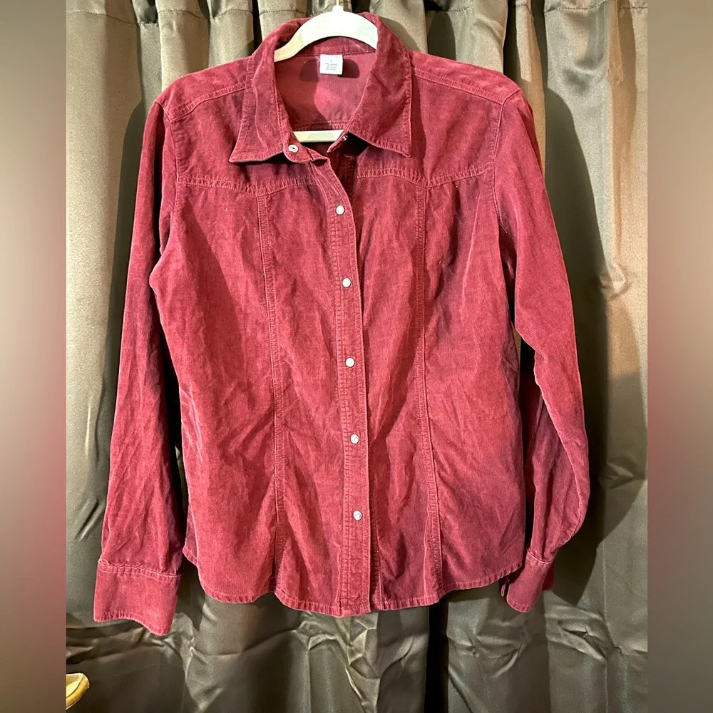 Gap girls, size L, Burgundy wine with Pearl looking snaps - Picture 1 of 4